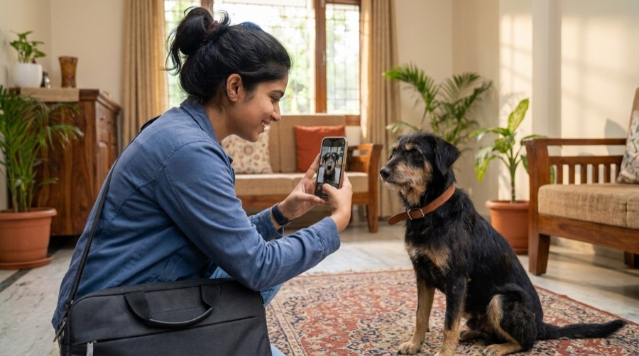 A dog's health profile on the SnoutCloud app showing medical records and milestones